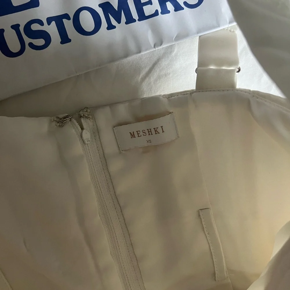 Meshki White Satin Corset Mini Dress - Picture 4 of 8